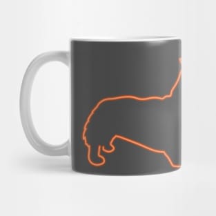 80's Gift 80s Retro Neon Sign Corgi Mug